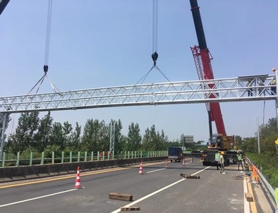 抚州抚州门架标牌施工现场