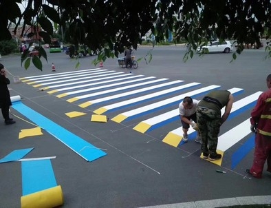 抚州抚州彩色路面标线施工